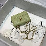 CHANEL | MINI Retro Flap Button Mint Bag - 13.5 x 9 x 4 cm - 5