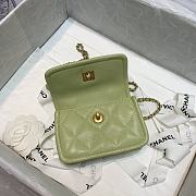 CHANEL | MINI Retro Flap Button Mint Bag - 13.5 x 9 x 4 cm - 3