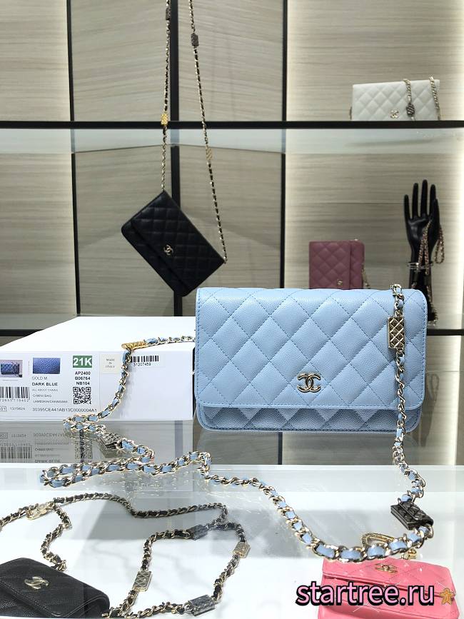 Chanel | Woc Wallet On Chain Blue - 19cm - 1