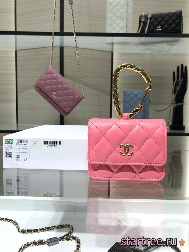 CHANEL | Jewel Hook Card Holders Pink - AP2397 - 9 × 11 × 3.8 cm - 1