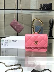 CHANEL | Jewel Hook Card Holders Pink - AP2397 - 9 × 11 × 3.8 cm - 1