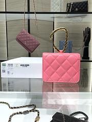 CHANEL | Jewel Hook Card Holders Pink - AP2397 - 9 × 11 × 3.8 cm - 4