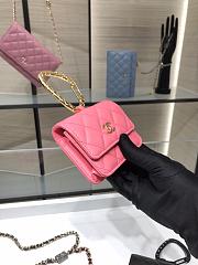 CHANEL | Jewel Hook Card Holders Pink - AP2397 - 9 × 11 × 3.8 cm - 2