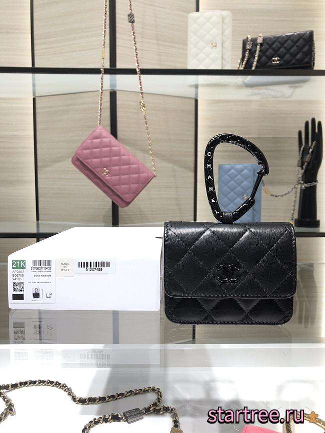 CHANEL | Jewel Hook Card Holders Black - AP2397 - 9 × 11 × 3.8 cm - 1