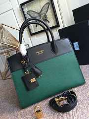 PRADA | Esplanade Bag In Black/Green - 1BA046 - 30×22×15cm - 6