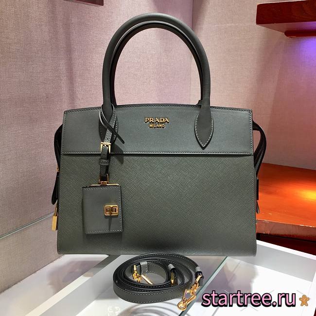 PRADA | Esplanade Bag In Grey - 1BA046 - 30×22×15cm - 1