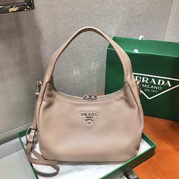 PRADA | Hobo Beige bag leather - 1BC132 - 26 x 21 x 9.5 cm