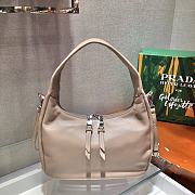 PRADA | Hobo Beige bag leather - 1BC132 - 26 x 21 x 9.5 cm - 4