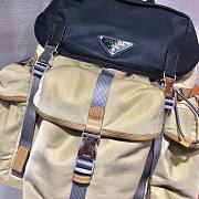 PRADA | Nylon Backpack Black/Apricot - 2VZ074 - 37 x 42 x 17 cm - 4