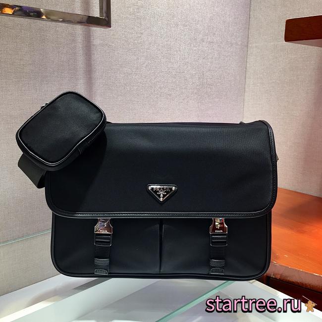 PRADA | Nylon and Saffiano Leather Bag with Strap - 2VD768B - 32 x 24 x 12 cm - 1