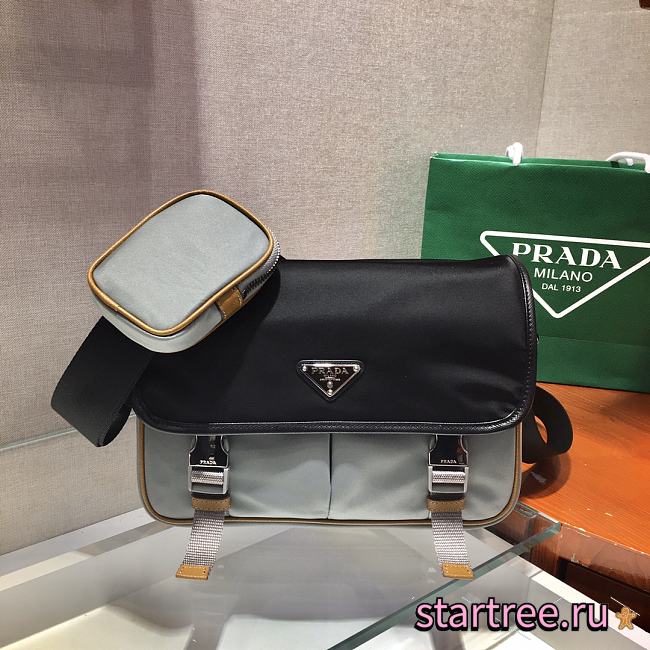 PRADA | Nylon and Saffiano Leather Bag with Strap - 2VD769 - 26 x 20 x 10 cm - 1