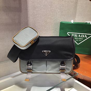 PRADA | Nylon and Saffiano Leather Bag with Strap - 2VD769 - 26 x 20 x 10 cm