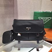 PRADA | Nylon and Saffiano Black Bag with Strap - 2VD769 - 26 x 20 x 10 cm - 2