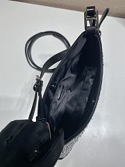 PRADA | Cleo satin bag with appliqués BLACK - 1BC169 - 22 x 18.5 x 4.5 cm - 5