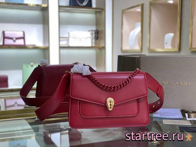 Bvlgari | Serpenti Forever Crossbody Bag Red - 290766 - 25 x 17 x 8 cm - 1