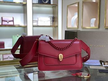 Bvlgari | Serpenti Forever Crossbody Bag Red - 290766 - 25 x 17 x 8 cm