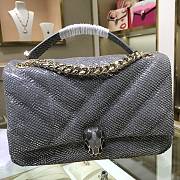 Bvlgari | Serpenti Cabochon Grey Snake Bag - 287993 - 22.5x15x10 cm - 2