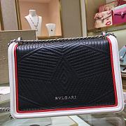 Bvlgari | Serpenti Diamond Blast Bag Black/White/Red - 286628 - 24x15x7 cm - 6