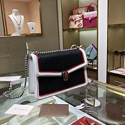 Bvlgari | Serpenti Diamond Blast Bag Black/White/Red - 286628 - 24x15x7 cm - 4