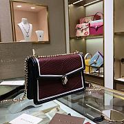 Bvlgari | Serpenti Diamond Blast Bag Burgundy - 286628 - 24x15x7 cm - 6