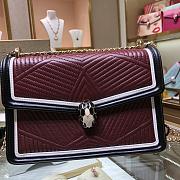 Bvlgari | Serpenti Diamond Blast Bag Burgundy - 286628 - 24x15x7 cm - 3