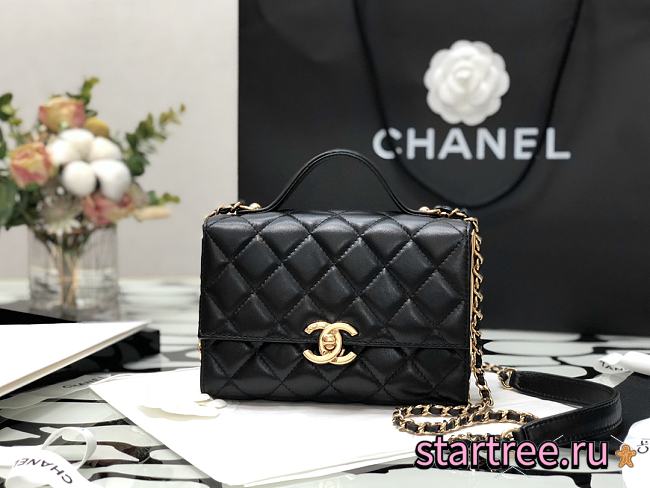 Chanel | Mini Flap Bag with handle Gold Metal - AS2796 - 12.5 × 17.5 × 5.5 cm  - 1