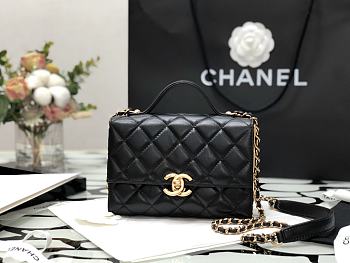 Chanel | Mini Flap Bag with handle Gold Metal - AS2796 - 12.5 × 17.5 × 5.5 cm 