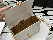 Chanel | Mini White Flap Bag with handle Gold Metal  AS2796 - 4