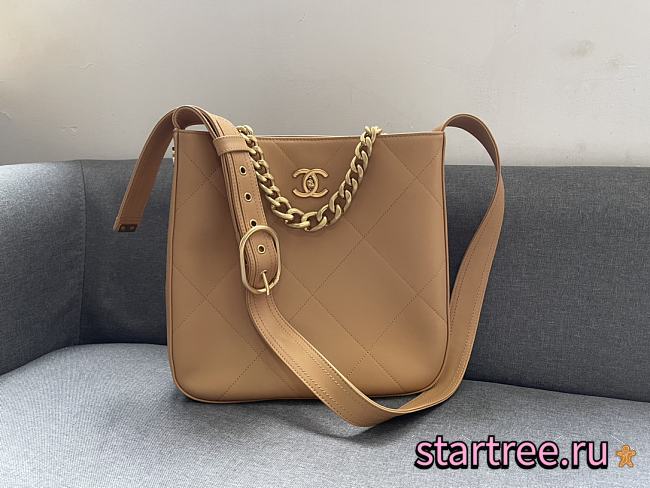 CHANEL | HOBO HANDBAG Beige - AS2844 - 29 × 28 × 7 cm  - 1