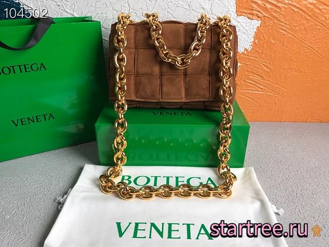Bottega Veneta | Chain Cassette Velvet Brown - 631421 - 26x18x8cm - 1