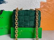 Bottega Veneta | Chain Cassette Velvet Dark Green - 631421 - 26x18x8cm - 5