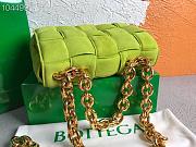 Bottega Veneta | Chain Cassette Velvet Green - 631421 - 26x18x8cm - 5