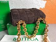 Bottega Veneta | Chain Cassette Velvet Dark Brown - 631421 - 26x18x8cm - 4