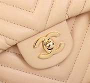 Chanel original lambskin double flap bag Pink 30cm with Gold hardware - 5