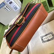 GUCCI | Marmont Small Dark green wool fabric Bag - 443497 - 5