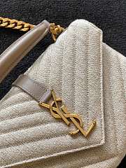 YSL | Monogram College Linen canvas with leather - 600279 - 2
