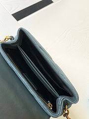 YSL | LOULOU Toy Bag Blue Suede - 678401 - 20x14x7cm - 5