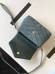 YSL | LOULOU Toy Bag Blue Suede - 678401 - 20x14x7cm - 6