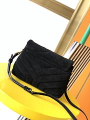 YSL | LOULOU Toy Bag Black Suede - 678401 - 20x14x7cm - 4
