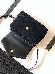 YSL | LOULOU Toy Bag Black Suede - 678401 - 20x14x7cm - 6