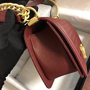 Chanel | Red Wine Boy handbag Golden Hardware - A67086 - 2