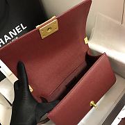 Chanel | Red Wine Boy handbag Golden Hardware - A67086 - 6