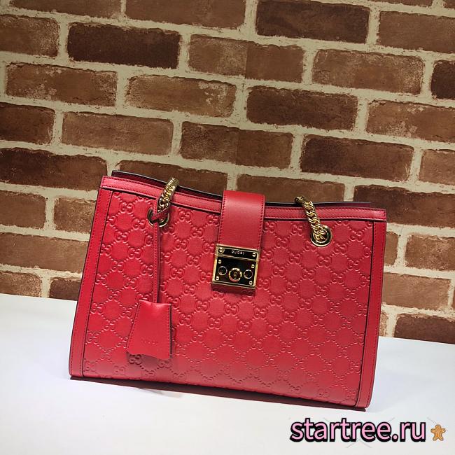 GUCCI | Padlock Medium GG Bag Red - 479197 - 35 x 23.5 x 14cm - 1