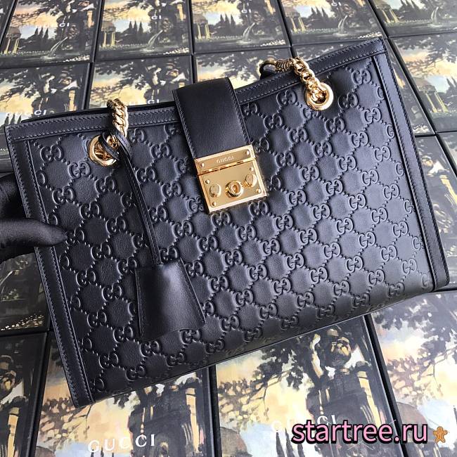 GUCCI | Padlock Medium GG Bag Black - 479197 - 35 x 23.5 x 14cm - 1