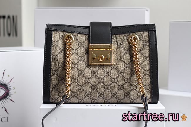 GUCCI | Padlock GG small Black canvas bag - 498156 - 26 x 18 x 10 cm - 1