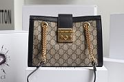 GUCCI | Padlock GG small Black canvas bag - 498156 - 26 x 18 x 10 cm - 1