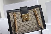 GUCCI | Padlock GG small Black canvas bag - 498156 - 26 x 18 x 10 cm - 6