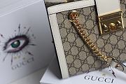 GUCCI | Padlock GG small White canvas bag - 498156 - 26 x 18 x 10 cm - 5