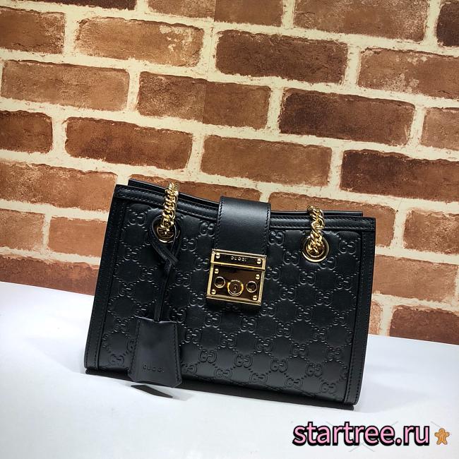 GUCCI | Padlock GG small Black bag - 498156 - 26 x 18 x 10 cm - 1