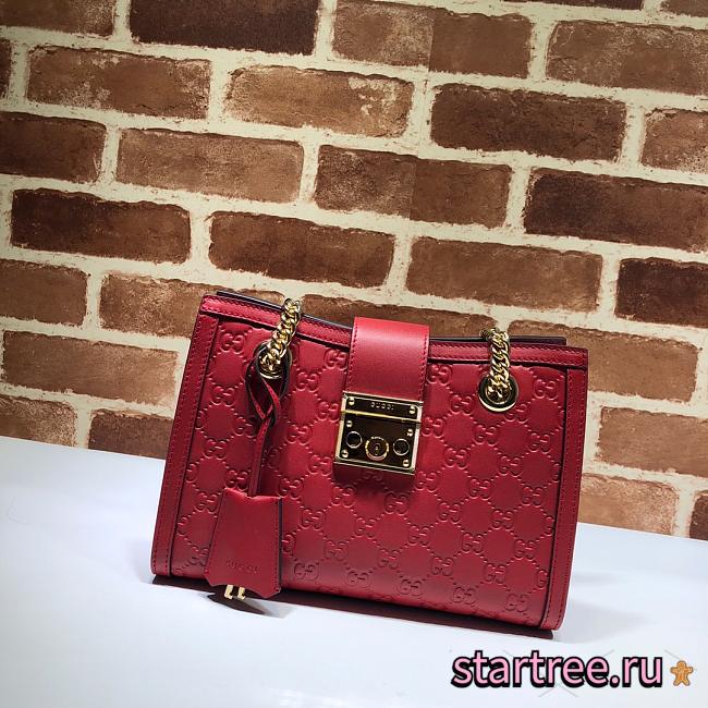 GUCCI | Padlock GG small Red bag - 498156 - 26 x 18 x 10 cm - 1